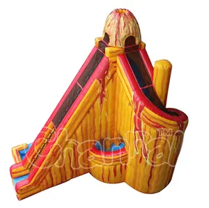 טוויסט מתנפח הר געש waterslides חיצוני להקפיץ בית מגלשת מים מתנפח