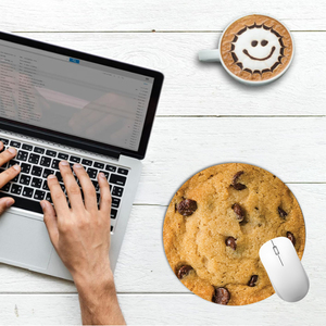 Custom Diameter Food Chocolate Chip Cookie Design Round <b>Mouse</b> <b>Pad</b> OEM Funny Rubber Mousepad with Waterproof Fabric Surface - Product Image 2