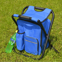 Sac isotherme portable 2 en 1 avec logo personnalisé et chaise de pêche pliante Agent d'achat +