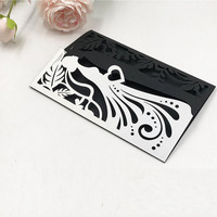 Invitations d'impression personnalisées de magnifiques cartes de mariage européennes découpées au laser avec enveloppe pour douche nuptiale