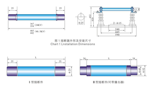 ฟิวส์เซรามิกแรงดันสูง XRNP1-40.5 40.5kV 0.5A มาตรฐาน IEC60282-1 จากโรงงานโดยตรง ฟิวส์แบบแสดงสถานะ ตอบสนองการเปิดวงจรเร็ว - Product Image 4