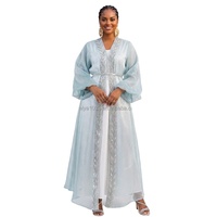 Ensemble Abaya pour femmes musulmanes, élégant et luxueux, robes de soirée, vêtements ethniques traditionnels d'automne