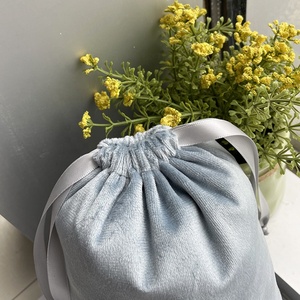 สร้อยข้อมือกำมะหยี่สีฟ้าถุงของขวัญโลโก้Oemกำมะหยี่ถุงเก็บฝุ่นเชือก - Product Image 2
