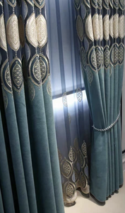 Bắc Âu Lá Hollow Thêu Sheer Rèm Cửa Đơn Giản Thanh Lịch Ánh Sáng Thiết Kế Sang Trọng Cho Cao Cấp Cao Cấp Phòng Khách Phòng Ngủ Biệt Thự - Product Image 6