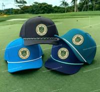 Casquette de golf blanche Performance pour hommes et femmes, respirante, imperméable, perforée au laser, motif léopard, pour la course et le pickleball