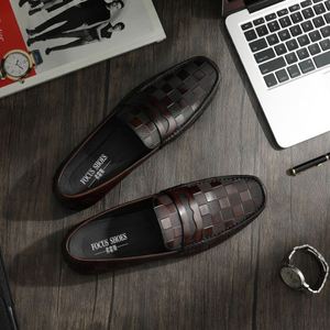 2025 Fashion New Design Handmade Patchwork Men's Formal Leather <b>Shoes</b> Casual Customized Business Loafers <b>Height</b> <b>Increasing</b> - Product Image 5