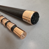 Perche télescopique professionnelle en carbone de 15m et 10m pour l'élimination des nids d'abeilles et de frelons, longue portée, sans système de verrouillage par rotation