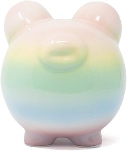 Tirelire en céramique arc-en-ciel créative avec design artisanal 8x7 pouces Décoration d'intérieur pour garçons - Product Image 4