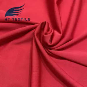 China mill four way stretch polyester spandex double face interlock jersey knitted fabric for sportswear