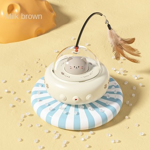 Interactive Smart Pet <strong>Toy</strong> For <strong>Cats</strong> Automatic 360 Degree Rotating LED Laser Ball Made Wood Feather Small For <strong>Cat</strong> Play Comes Box