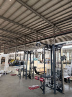 Equipo de Gimnasio Multifuncional de 8 Estaciones para Entrenamiento de Fuerza, Máquina de Fuerza con Cable Tipo Jungle y Crossover de 8 Estaciones