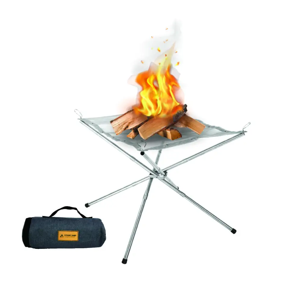 StarCamp Portable Outdoor Camping Foldable Stainless Steel Fire Pit