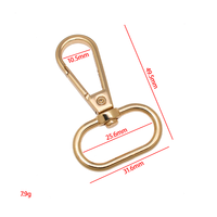 Kait jepret logam untuk gantungan kunci mewah Diy aksesori tas ekor Oval tas gesper tahan buru dapat cetak Laser Logo