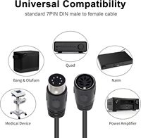 7-Poliges DIN-Verlängerungskabel, Professionelles Premium-Audio 7-Pin-DIN-Verlängerungskabel für Bang & Olufsen, Naim, Quad Ster