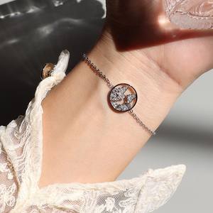 Conjunto de joyería de acero inoxidable, CZ, Circonia cúbica, piedras incrustadas, mapa del mundo, colgante de moneda, collar y pulsera - Product Image 3