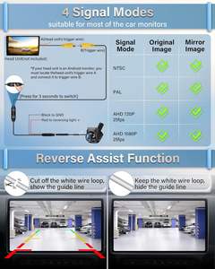 Rythme AHD 1080P caméra de recul de voiture Super Vision nocturne 170 ° grand Angle IP69K étanche 360 ° rotatif Multi voiture aide à l'inversion - Product Image 5