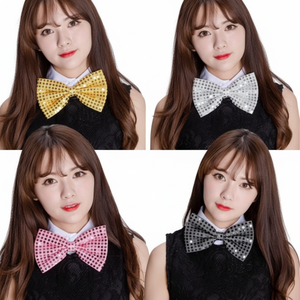 Cravatta a farfalla media scintillante per abiti da Club e costumi da festa - Product Image 1