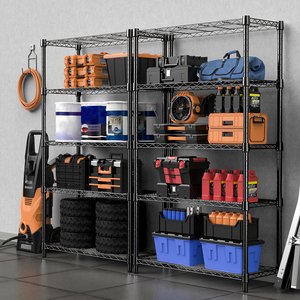 MZG 1250 lbs Steel Heavy Duty 5-Tier Black Lacquer Wire Shelving <b>Unit</b> Steel Organizer Rack for Garage <b>Kitchen</b> Bathroom Laundry - Product Image 5