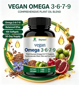 Capsules végétaliennes d'Oméga 3-6-7-9 à marque privée OEM/ODM – Supplément alimentaire essentiel à base de plantes pour la santé cardiaque et cutanée - Product Image 4