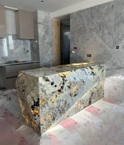 Venta caliente Mármol blanco natural Brasil Patagonia Mármol Piedra translúcida Mostrador de recepción Fondo de mármol retroiluminado Panel de pared - Product Image 6