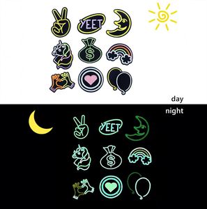 New Design Iron on Funny Embroidery Noctilucence Smile Patch for Clothing - Product Image 4