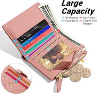 Dompet Wanita Tempat Kartu Dompet Lipat Kecil RFID Blocking PU Dompet Pendek Mini Lucu