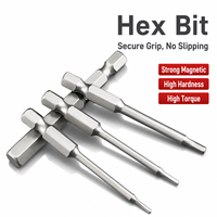 Embouts de tournevis hexagonaux magnétiques en acier allié S2, jeu d'embouts Allen pour perceuses pneumatiques, accessoires d'outils électriques OEM