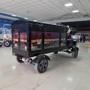 Professional Manufacturers Direct Sale Black Electric Horse-drawn Funeral Hearse for Funeral Processions - Product Image 1