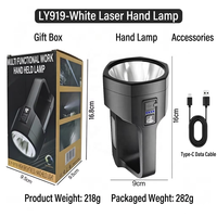 Lampe torche LED solaire portable haute puissance, 3 modes d'éclairage, rechargeable par USB, ABS, batterie intégrée, durable, camping, extérieur