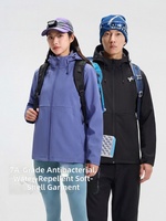 Veste d'extérieur unisexe 3 en 1 coupe-vent, imperméable, respirante, avec doublure amovible, à capuche, pour la randonnée, le camping et le ski