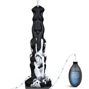 Dildo réaliste étanche IPX7 <span class=keywords><strong>avec</strong></span> <span class=keywords><strong>prépuce</strong></span> mobile, fonction de jet de liquide et ventouse animale - Product Image 2