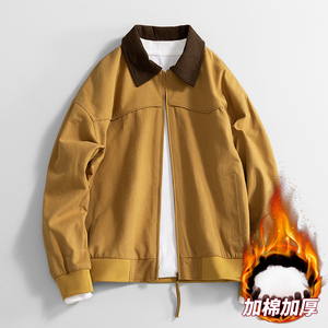 Customized logo Workwear washed retro lapel <b>jacket</b> coat loose fashion casual coat comfortable outdoor handsome popular fashion - Product Image 3