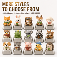 Capuchons de touches de clavier mécaniques en PVC personnalisés, design animalier 3D mignon, OEM/ODM, couleur et taille au choix, pour Cherry MX