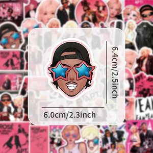 50 Uds. Hot Kpop Song APT álbum pegatinas <span class=keywords><strong>de</strong></span> grafiti para decoración <span class=keywords><strong>de</strong></span> pared <span class=keywords><strong>de</strong></span> teléfono Rosa moda Bruno Mars ROSE cantante pegatina - Product Image 4