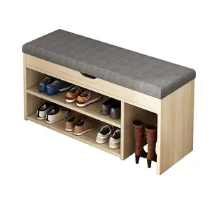 Nouveaux produits en gros Armoire à chaussures avec miroir, avec deux couches de cloisons, il y a un placement de bottes longues