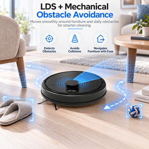 Robot Aspirador LDS 20000Pa con Estación de Vaciado Automático, Bolsa de Polvo de 3L, Tanque de Agua de 240mL, Aspiradora y Mopa, Navegación Inteligente, 312mm, para el Hogar, OEM, ODM - Product Image 3