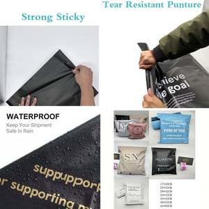 Sac d'expédition postal personnalisé avec logo UV, noir mat, biodégradable, recyclable, sacs d'expédition poly, 6x9 10x13 - Product Image 3