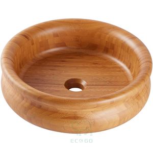 Fregaderos de baño de bambú Bambú Vanity Sink Bowl,Home and Hotel Projects Use Sink Wash Hand Basin - Product Image 1