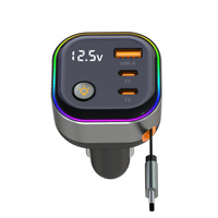 Pengisi Daya Mobil USB Type-C Retractable Grosir, Pengisi Daya Soket Pemantik Rokok, Lampu Indikator Daya LED, Pengisi Daya Kendaraan