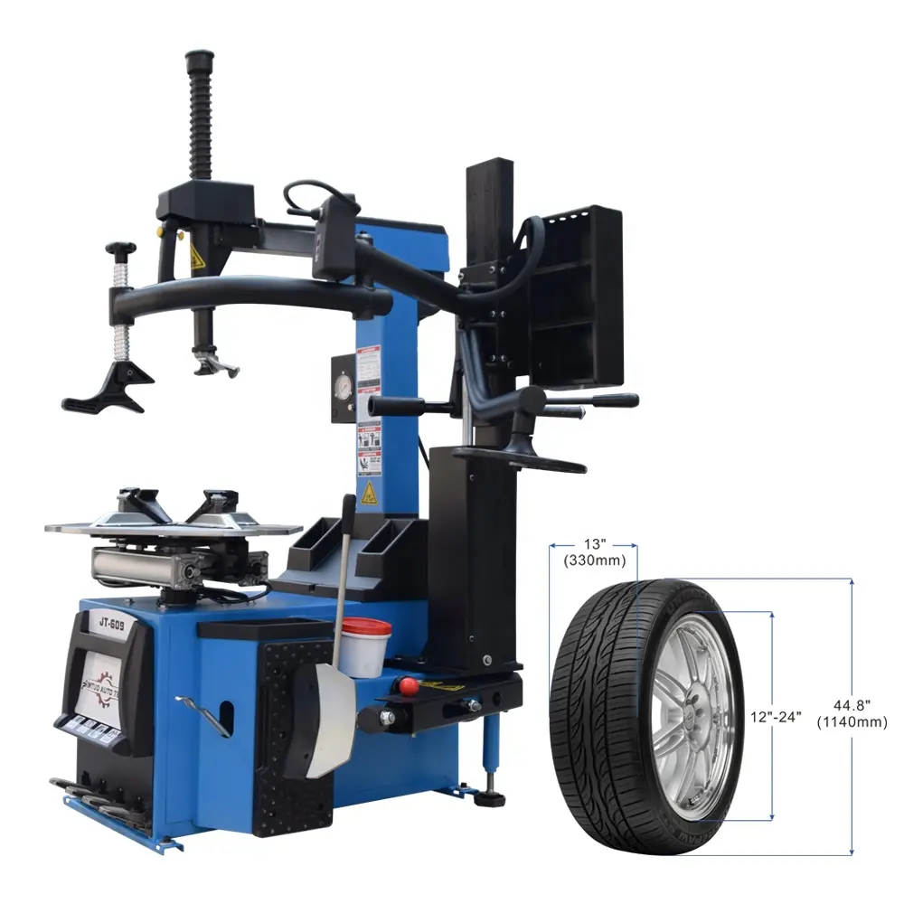 automatic tilting post tire changer tyre changing machine with help arm