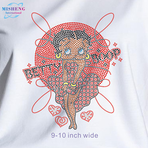 Transferencias de Pedrería Termoadhesivas Personalizadas con Diseño de <span class=keywords><strong>Betty</strong></span> Girl, Transferencias de Pedrería con Logotipo Personalizado de <span class=keywords><strong>Betty</strong></span> - Product Image 1