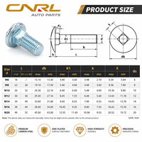 Boulon de chariot RuiLi zingué DIN 603 à tête ronde et col carré, boulon de fixation en acier pour structure métallique, métrique, vente en gros usine