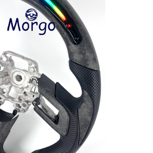 Volant sport en fibre de carbone forgé mat personnalisé avec affichage LED du régime moteur pour Ford Mustang Shelby GT350 GT500 2015-2023 - Product Image 5