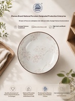 Plats de service élégants, Assiettes de dîner bohèmes, Ensemble d'assiettes à motifs de dessins animés, Assiette de présentation en mélamine, Assiettes de dîner en forme de fleur, Grande usine