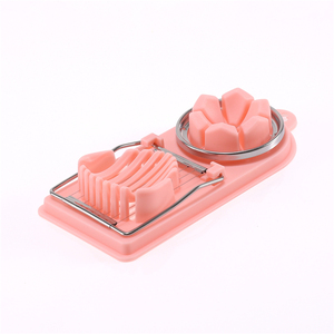 Cortador de huevos de plástico multifuncional, utensilios de cocina, alambres de acero inoxidable, rebanador de huevos para huevos duros - Product Image 1