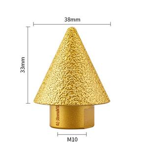 PMS M10 M14 38mm Schleifkopf Diamant-Kegelbohrer für Winkelschleifer Fliesenschneider Trimm-Diamant-Fasenfräser - Product Image 5