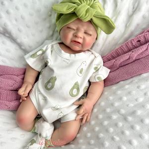 Poupée bébé reborn en silicone <span class=keywords><strong>qui</strong></span> <span class=keywords><strong>pleure</strong></span>, poids de 2,6 kg, poupée garçon, accessoire de scène pour bébé - Product Image 2