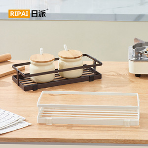 Ripai Spice <b>Rack</b> 1 Tier White Coffee Color Multi Function <b>Kitchen</b> Storage - Product Image 1