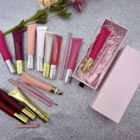 Kit de gloss à lèvres 2 en 1 en tube souple, marque privée personnalisée, crème hydratante, crayon à lèvres mat, maquillage pour les lèvres longue tenue