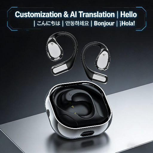 Smart Translation Earphones 6 0 AI System Instant Voice Translator Noise Cancelling for Conference Use